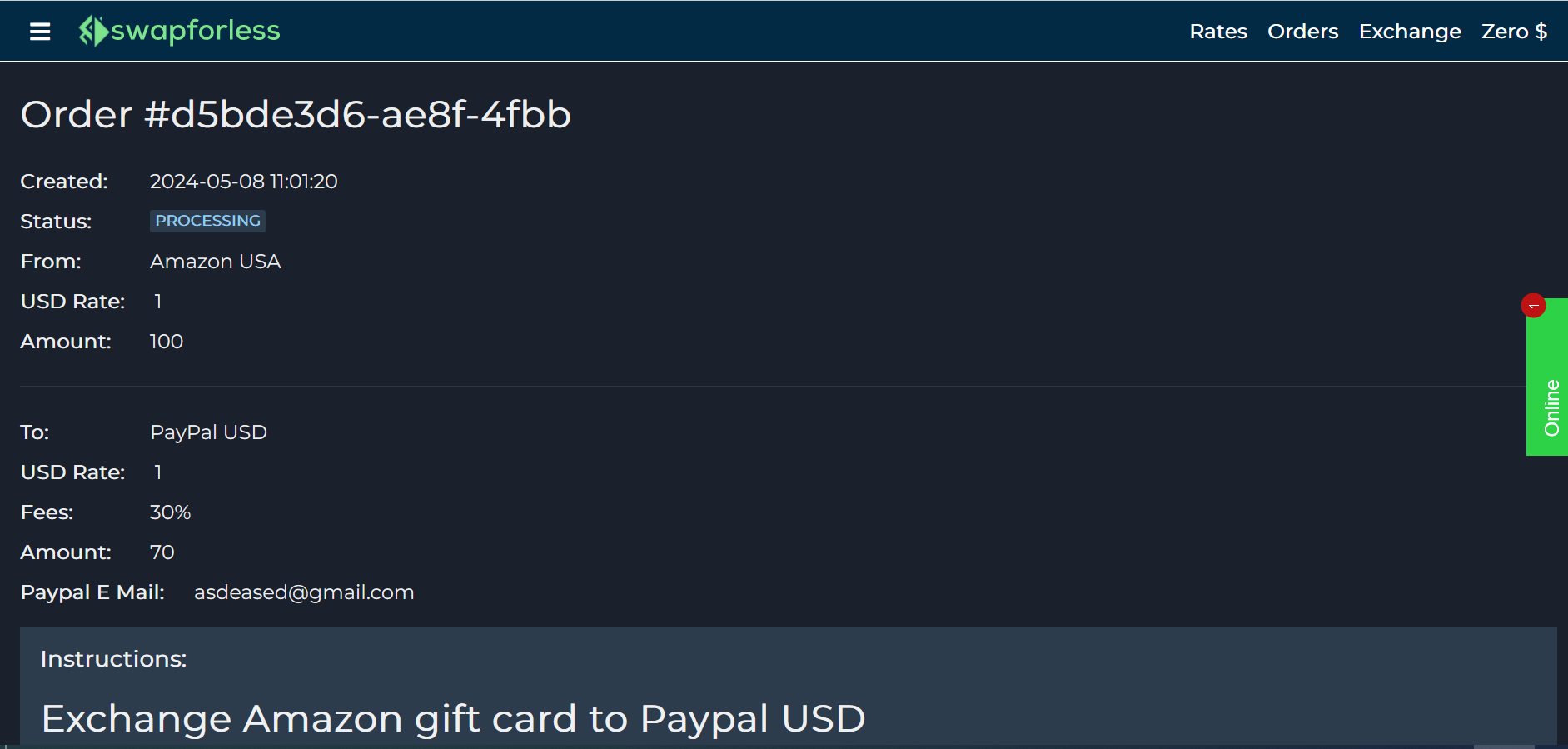 exchange a free Amazon gift card for cash
